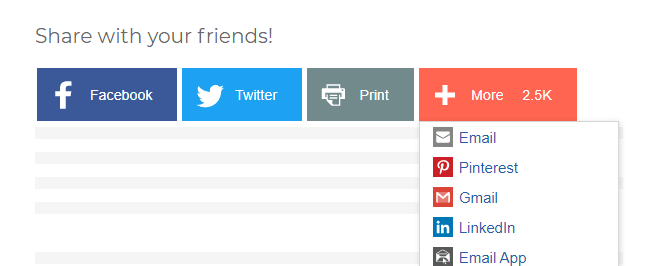Social share widget