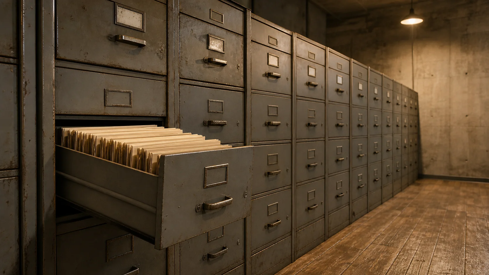 File cabinets that represent research a domain age for SEO value