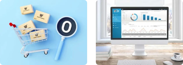 eCommerce PPC management services with shopping campaign analytics and product listing visuals